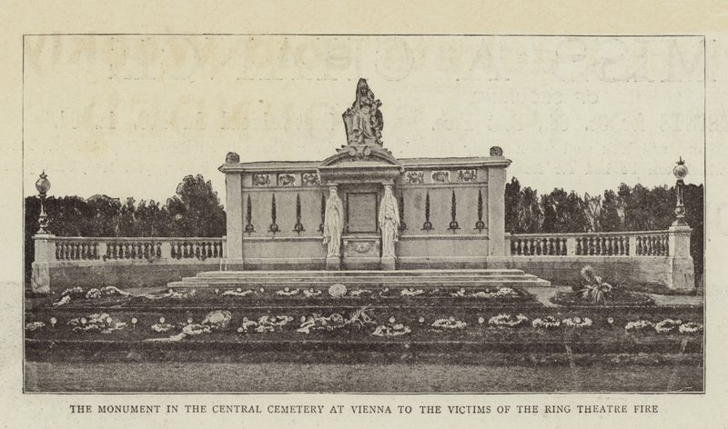 El monumento en el Cementerio Central de Viena a las víctimas del incendio del Teatro Ring de English Photographer