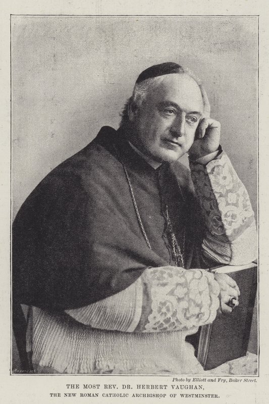 El Reverendísimo Dr. Herbert Vaughan, el nuevo Arzobispo Católico Romano de Westminster de English Photographer