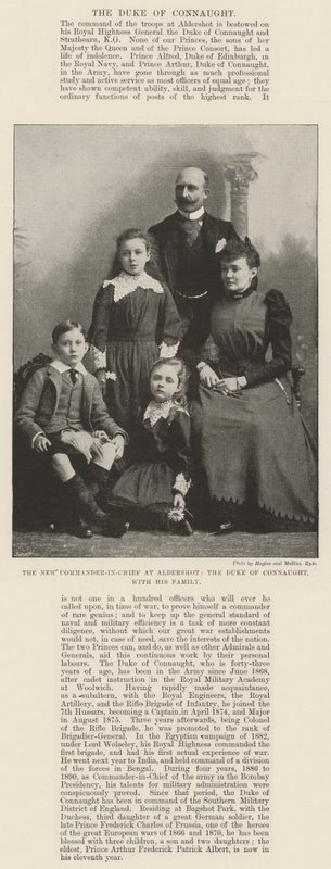 El nuevo Comandante en Jefe en Aldershot, el Duque de Connaught, con su familia de English Photographer