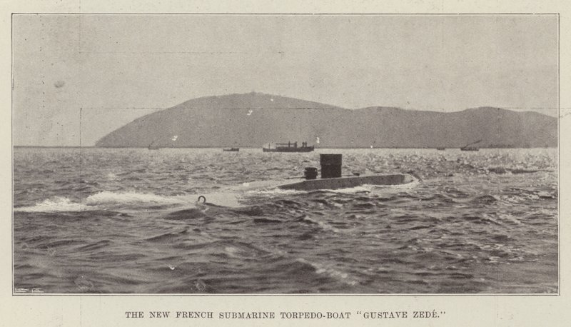 El nuevo submarino torpedero francés Gustave Zede de English Photographer