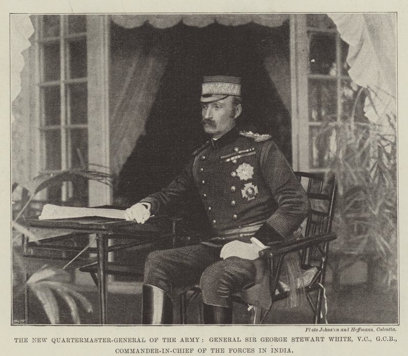 El Nuevo Intendente General del Ejército, General Sir George Stewart White, VC, GCB, Comandante en Jefe de las Fuerzas en India de English Photographer