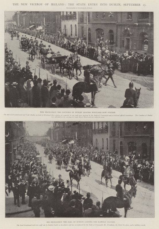 El nuevo virrey de Irlanda, la entrada oficial en Dublín, 25 de septiembre de English Photographer