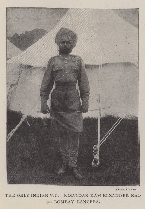 El único VC indio, Risaldar Ram Elxander Rao, 1º Lanceros de Bombay de English Photographer