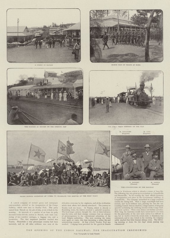 La inauguración del ferrocarril del Congo, las ceremonias de inauguración de English Photographer
