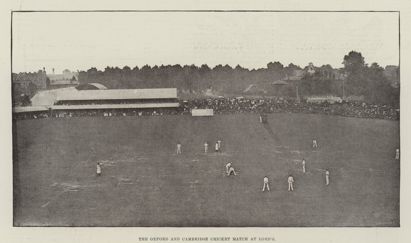 El Partido de Cricket de Oxford y Cambridge en Lords de English Photographer