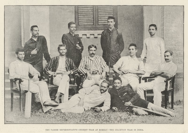 El Equipo de Críquet Representativo Parsee en Bombay, el Equipo Campeón en India de English Photographer