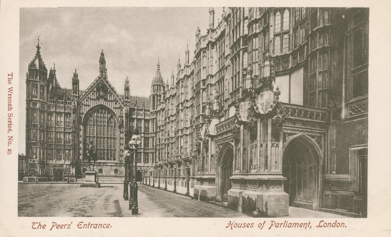 La Entrada de los Pares, Casas del Parlamento, Londres de English Photographer