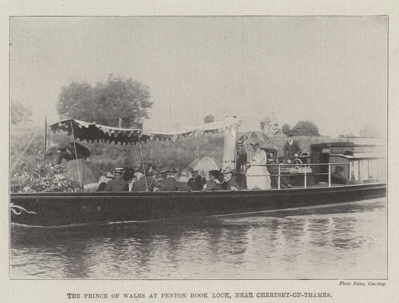 El Príncipe de Gales en Penton Hook Lock, cerca de Chertsey-on-Thames de English Photographer