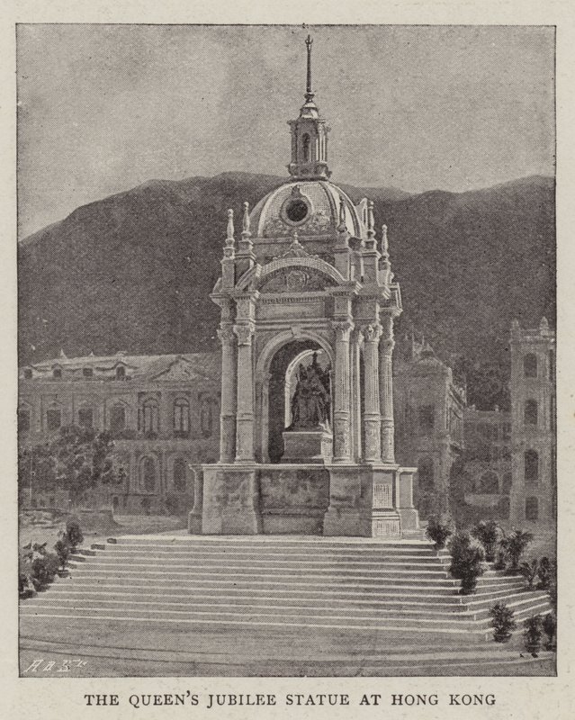 La estatua del jubileo de la reina en Hong Kong de English Photographer