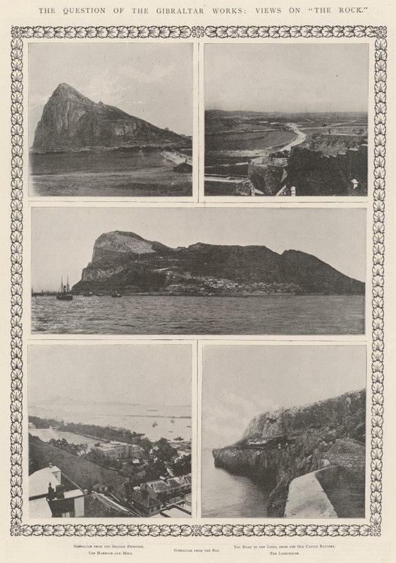 La Cuestión de las Obras de Gibraltar, Vistas en La Roca de English Photographer