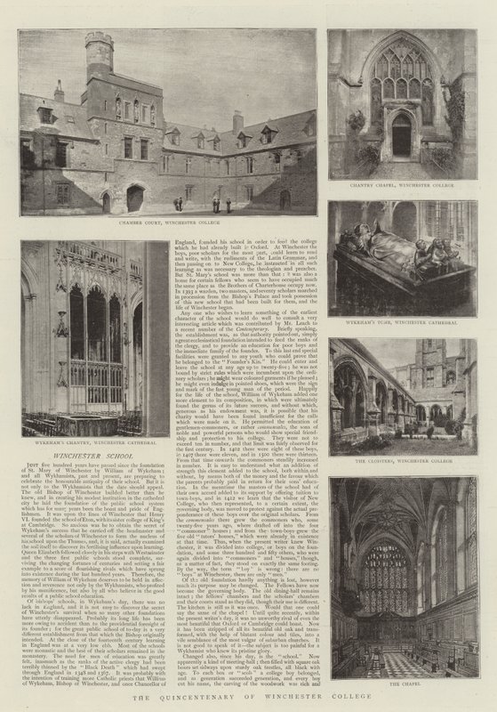El quincentenario del Colegio Winchester de English Photographer