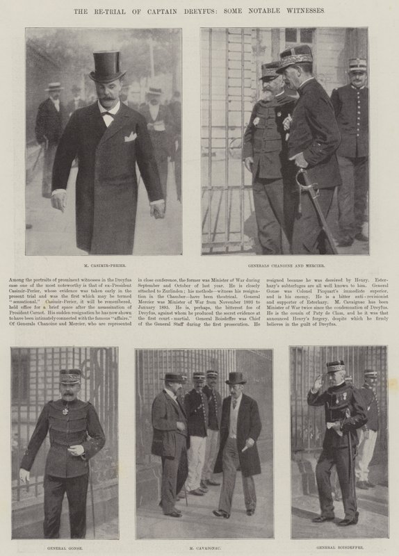 El nuevo juicio del Capitán Dreyfus, algunos testigos notables de English Photographer
