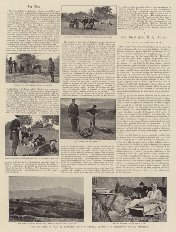 Las realidades de la guerra reveladas por la cámara durante las operaciones antes de Santiago de English Photographer