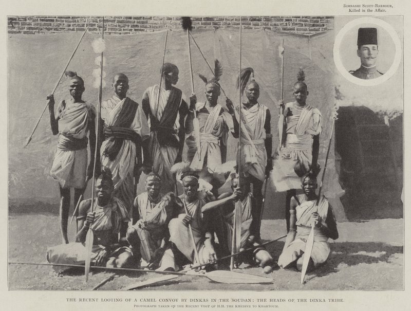El Reciente Saqueo de un Convoy de Camellos por los Dinkas en Sudán, los Jefes de la Tribu Dinka de English Photographer