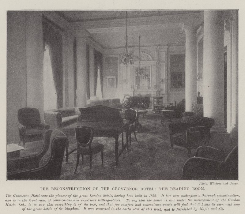 La reconstrucción del Hotel Grosvenor, la sala de lectura de English Photographer