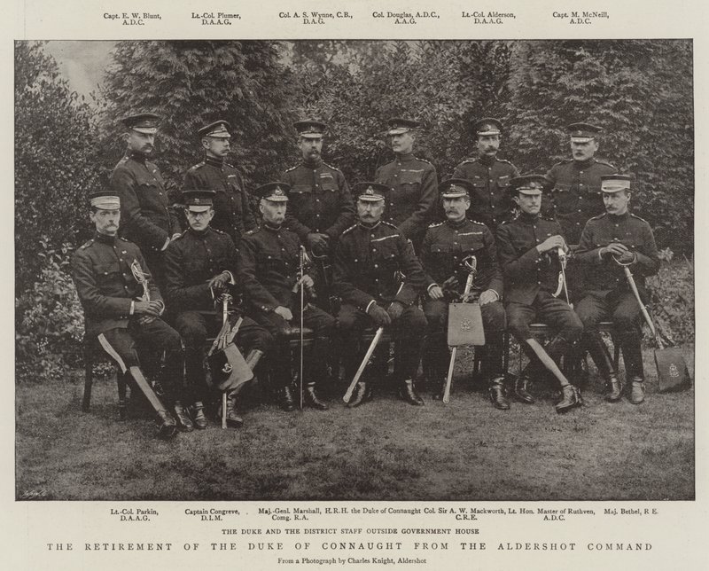 La jubilación del Duque de Connaught del comando de Aldershot de English Photographer