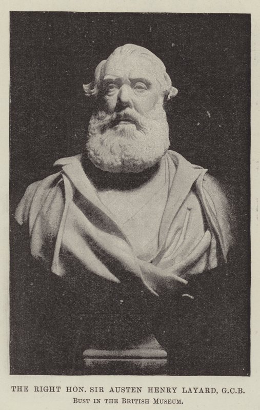 El Muy Honorable Sir Austen Henry Layard, GCB, busto en el Museo Británico de English Photographer