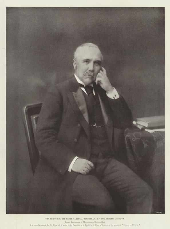 El Honorable Sir Henry Campbell-Bannerman, MP por el Distrito de Stirling de English Photographer