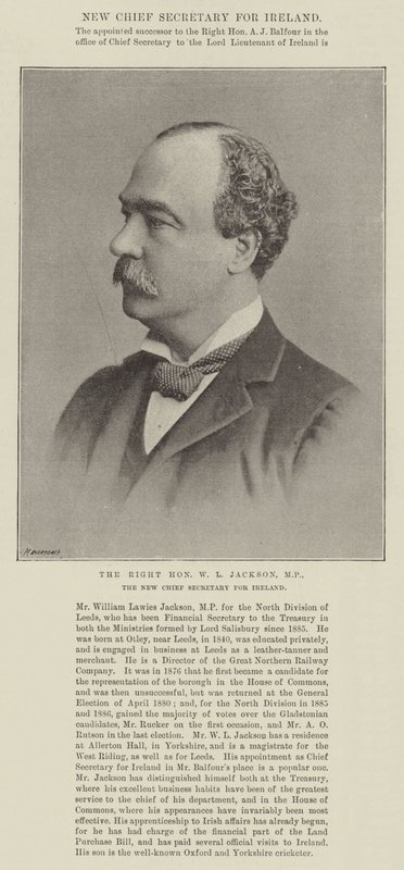 El Muy Honorable W L Jackson, MP, el Nuevo Secretario Jefe para Irlanda de English Photographer