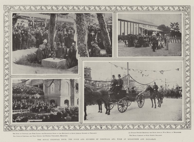El tour colonial real, el Duque y la Duquesa de Cornualles y York en Melbourne y Ballarat de English Photographer