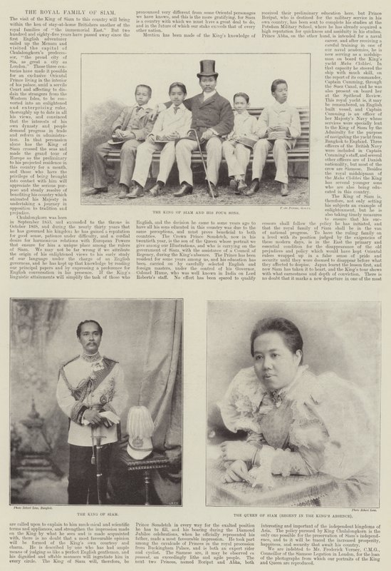 La familia real de Siam de English Photographer