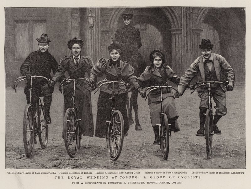 La Boda Real en Coburgo, un Grupo de Ciclistas de English Photographer
