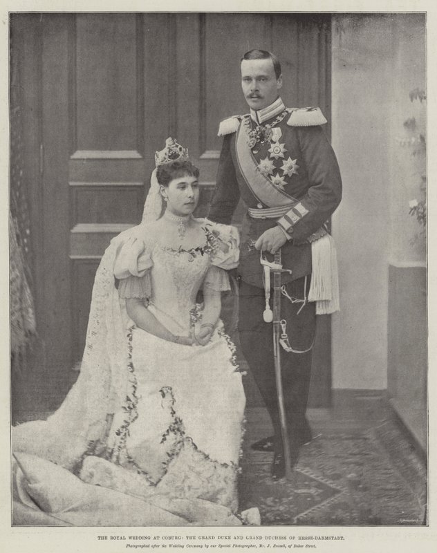 La boda real en Coburgo, el Gran Duque y la Gran Duquesa de Hesse-Darmstadt de English Photographer