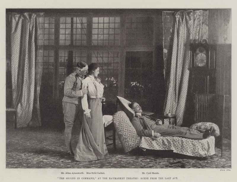 El segundo al mando, en el teatro Haymarket, escena del último acto de English Photographer