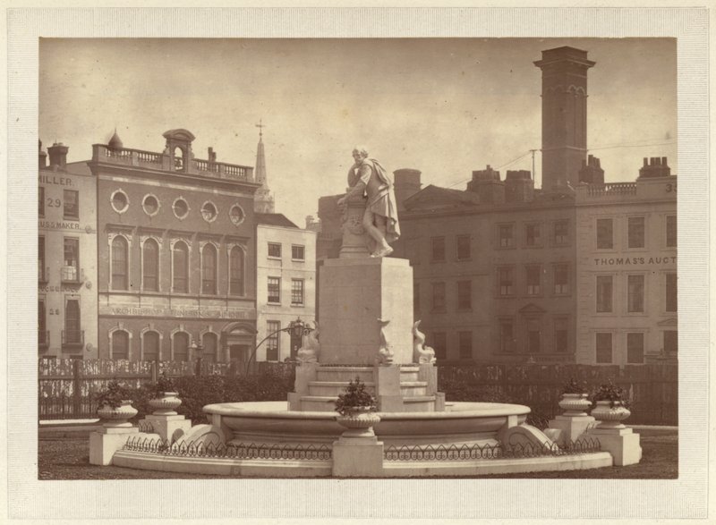 La Fuente y Estatua de Shakespeare en Leicester Square de English Photographer