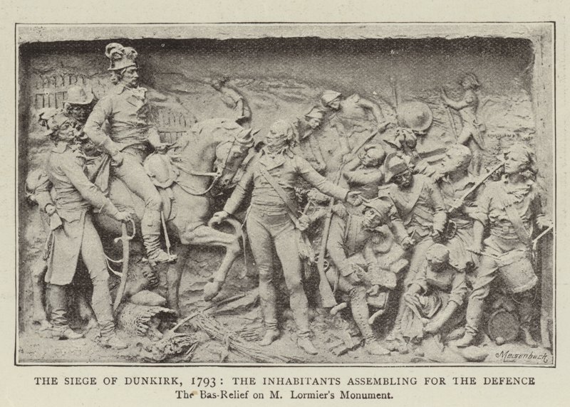 El sitio de Dunkerque, 1793, los habitantes se reúnen para la defensa de English Photographer