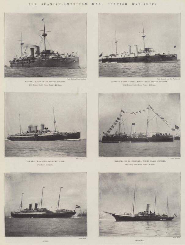 La Guerra Hispanoamericana, Buques de Guerra Españoles de English Photographer