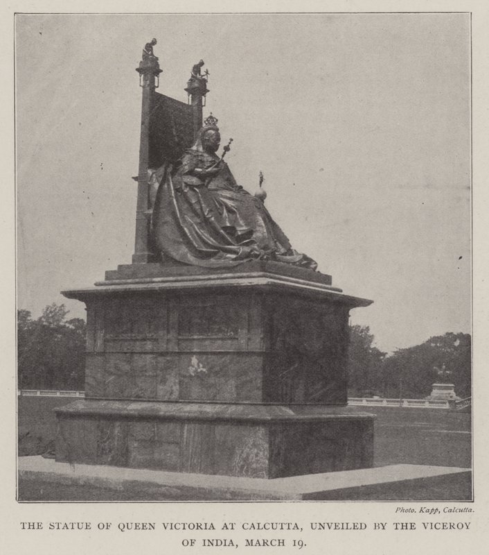 La estatua de la Reina Victoria en Calcuta, inaugurada por el Virrey de la India, 19 de marzo de English Photographer