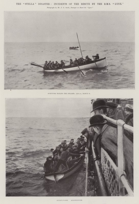 El desastre del Stella, incidentes del rescate por el RMS Lynx de English Photographer