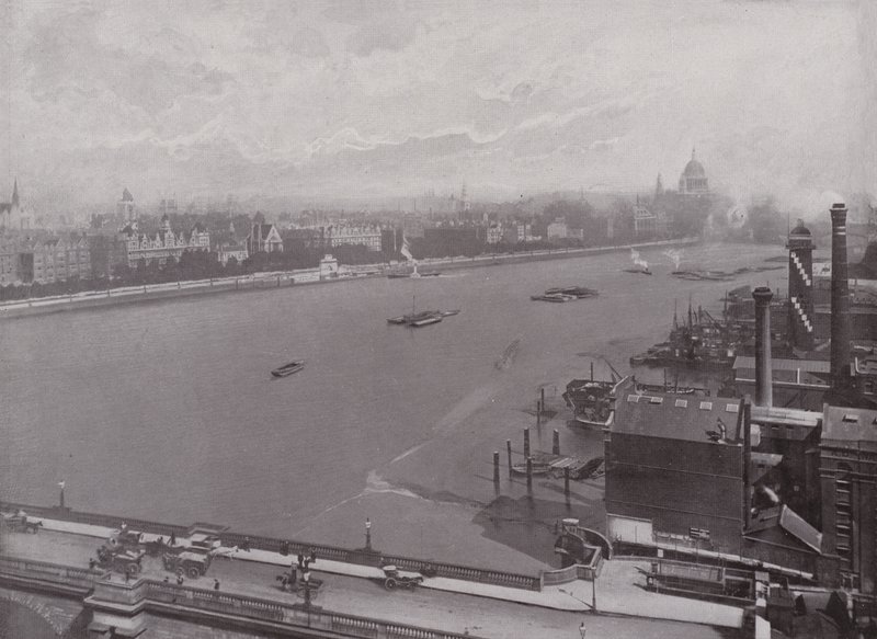 El Támesis y la Sección Oriental del Embankment de Victoria de English Photographer