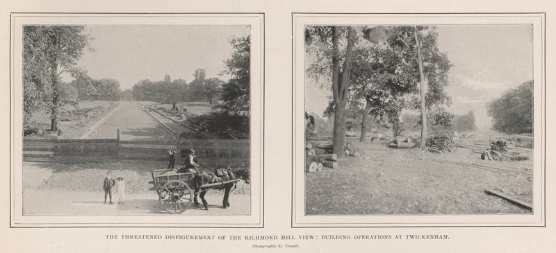 La Amenaza de Desfiguración de la Vista de Richmond Hill, Operaciones de Construcción en Twickenham de English Photographer