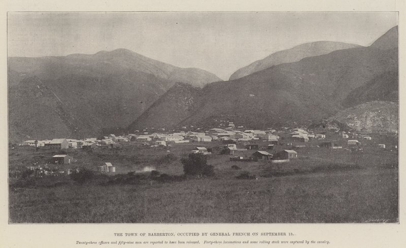La ciudad de Barberton, ocupada por el General French el 13 de septiembre de English Photographer