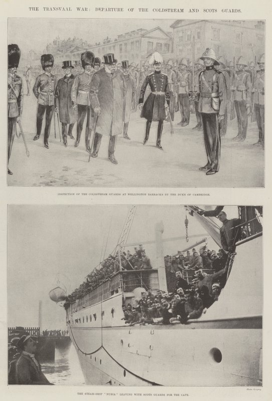 La Guerra del Transvaal, Partida de los Guardias Coldstream y Escoceses de English Photographer
