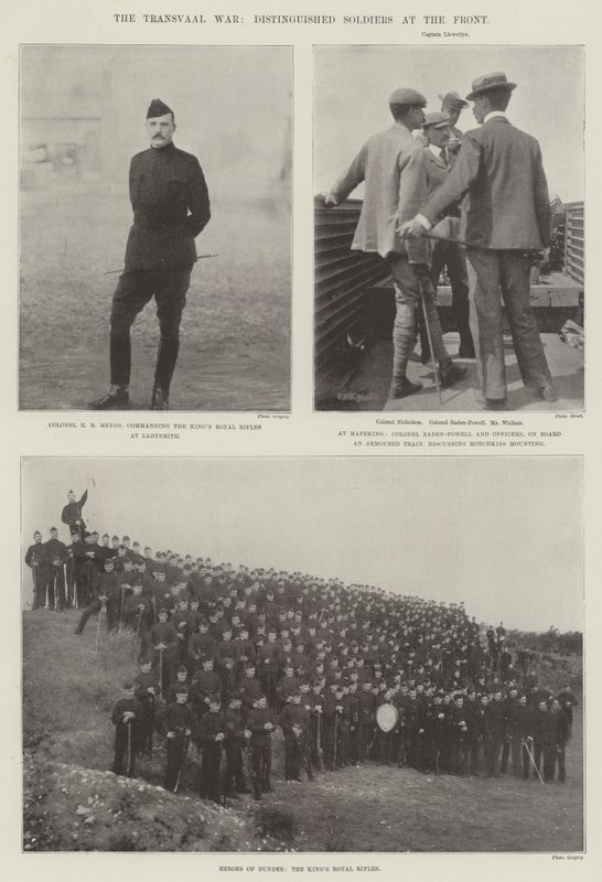 La guerra del Transvaal, soldados distinguidos en el frente de English Photographer