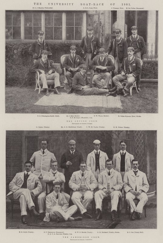 La Carrera de Botes Universitaria de 1901 de English Photographer