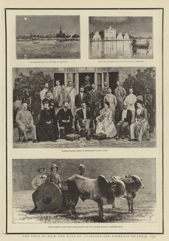 La visita de SAR el Duque de Clarence y Avondale a India, 1890 de English Photographer