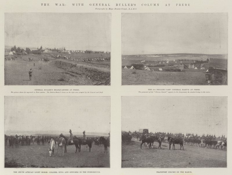 La Guerra, con la Columna del General Buller en Frere de English Photographer