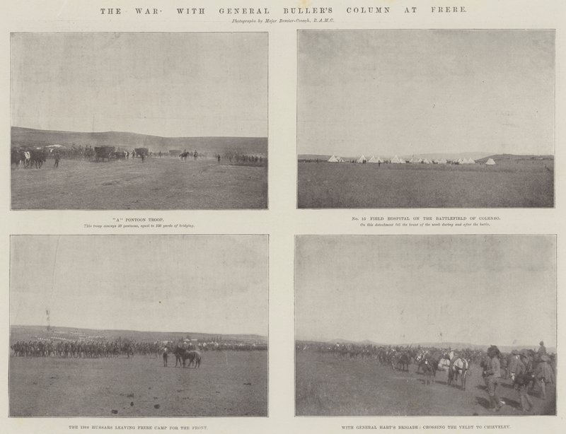 La Guerra, con la Columna del General Buller en Frere de English Photographer