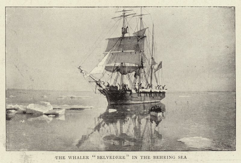 El ballenero Belvedere en el mar de Bering de English Photographer
