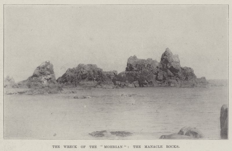 El naufragio del Mohegan, las rocas Manacle de English Photographer