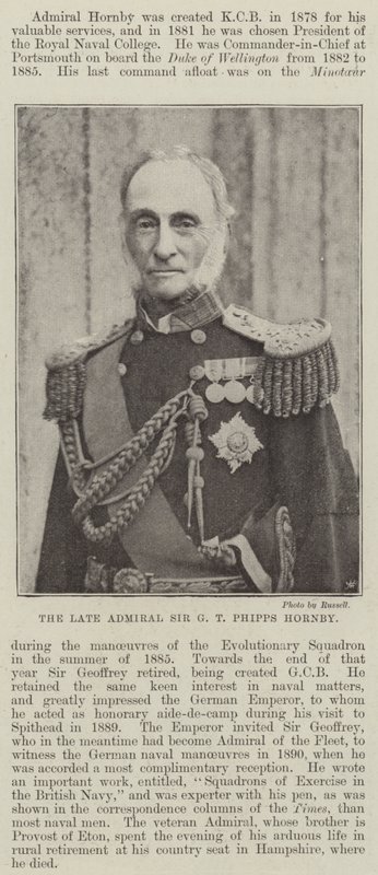 El fallecido Almirante Sir G T Phipps Hornby de English Photographer