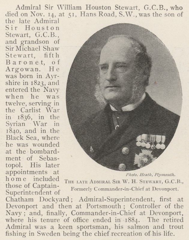 El difunto Almirante Sir W H Stewart, GCB, ex Comandante en Jefe en Devonport de English Photographer