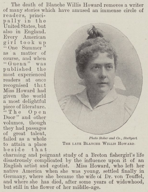 La difunta Blanche Willis Howard de English Photographer