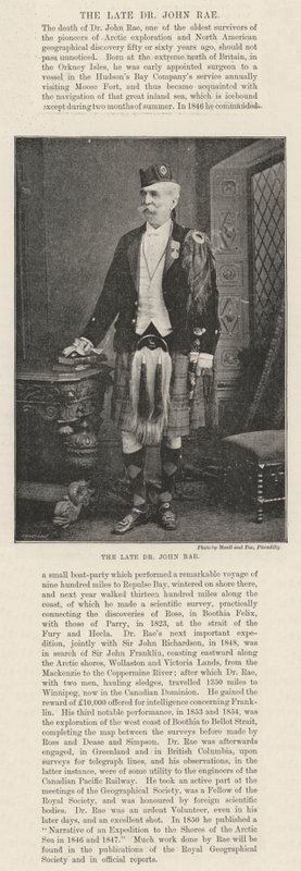 El difunto Dr. John Rae de English Photographer