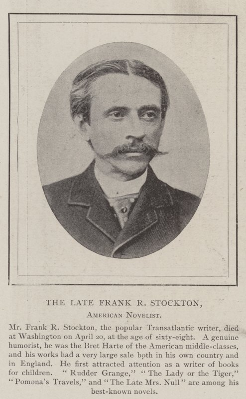 El difunto Frank R Stockton, novelista estadounidense de English Photographer