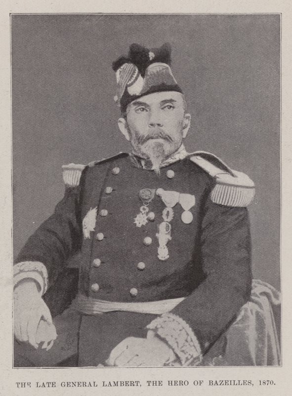 El difunto General Lambert, el héroe de Bazeilles, 1870 de English Photographer